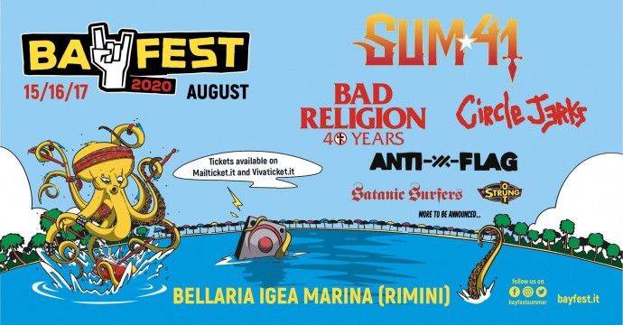 #BayFest20: Anti-Flag, Satanic Surfers e Strung Out in line up si aggiungono a Bad Religion e Circle Jerks !